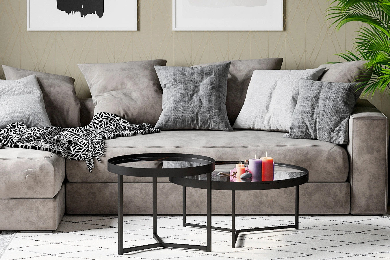 Журнальный столик Oklend, цвет сахара нуар/черный матовый фото - 1 - большое изображение