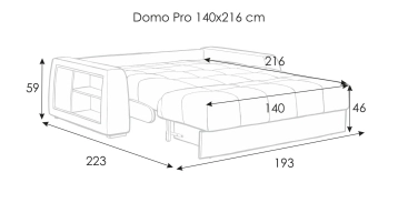 Диван-кровать Domo Pro с коробом для белья с полками Askona фото - 2