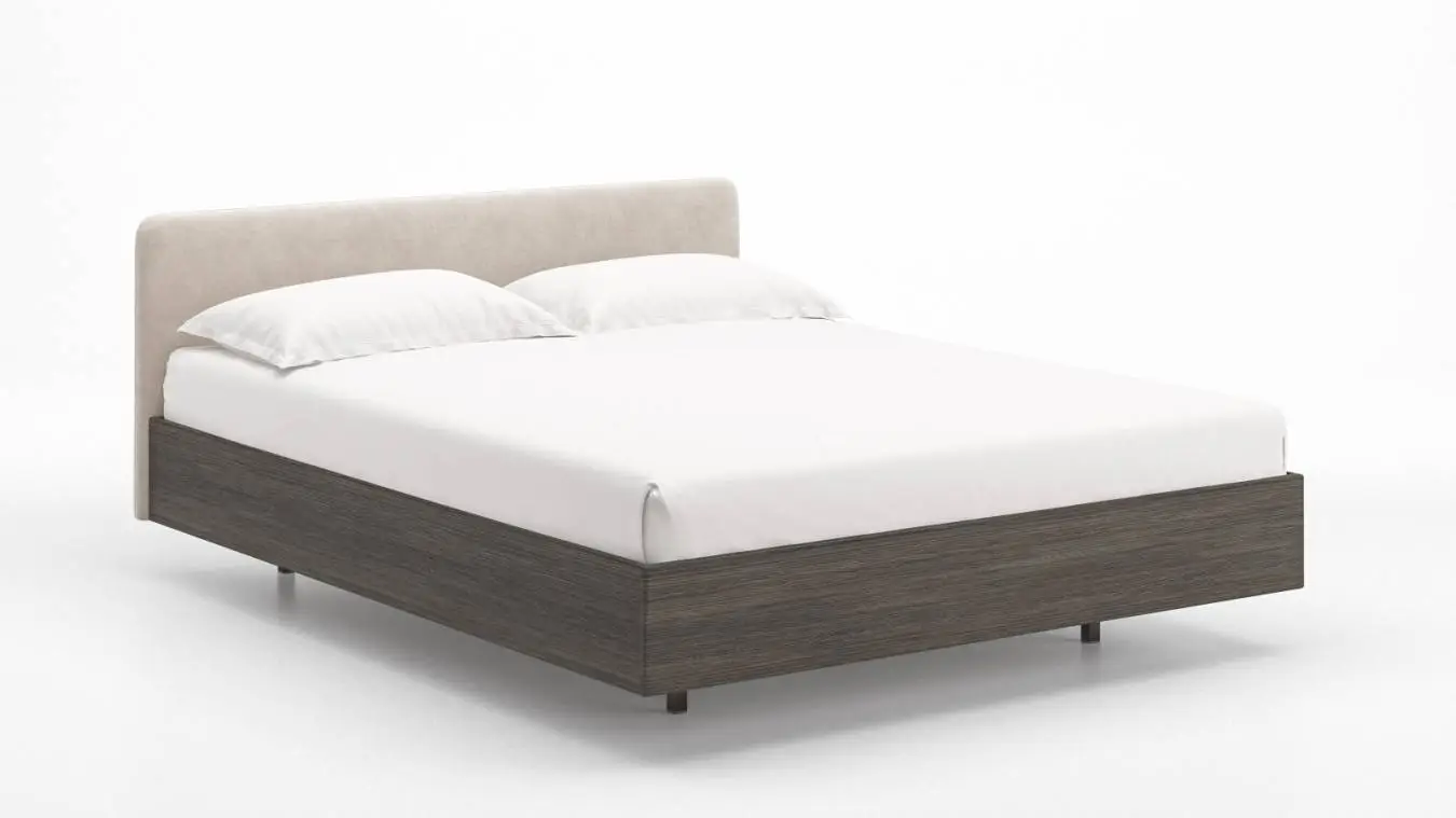 Кровать Gretta, цвет Меланж темный с мягким изголовьем Askona фото - 2 - большое изображение