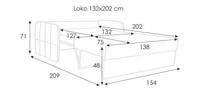 Диван-кровать LOKO Серджио с коробом для белья с узкими подлокотниками Askona фото - 8 - превью