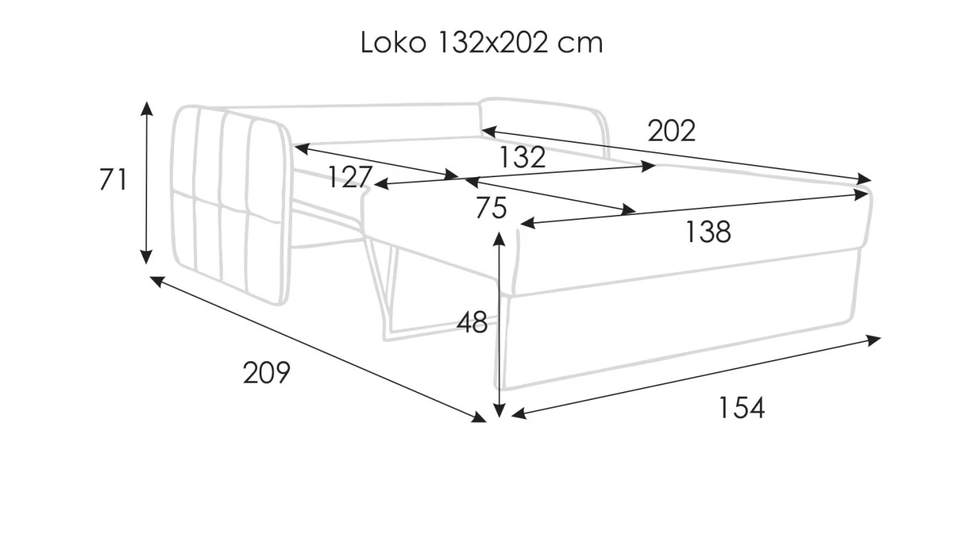 Диван-кровать LOKO Серджио с коробом для белья с узкими подлокотниками Askona фото - 8 - большое изображение