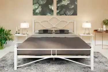 Кованая кровать LUARA, цвет белый в спальню Askona фотография товара - 4 - превью