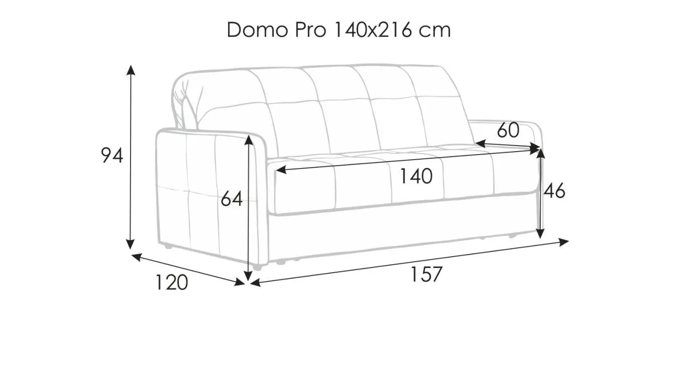 Диван-кровать Domo Pro с коробом для белья с узкими подлокотниками (подлокотник: 7 см) Askona фото - 14 - большое изображение