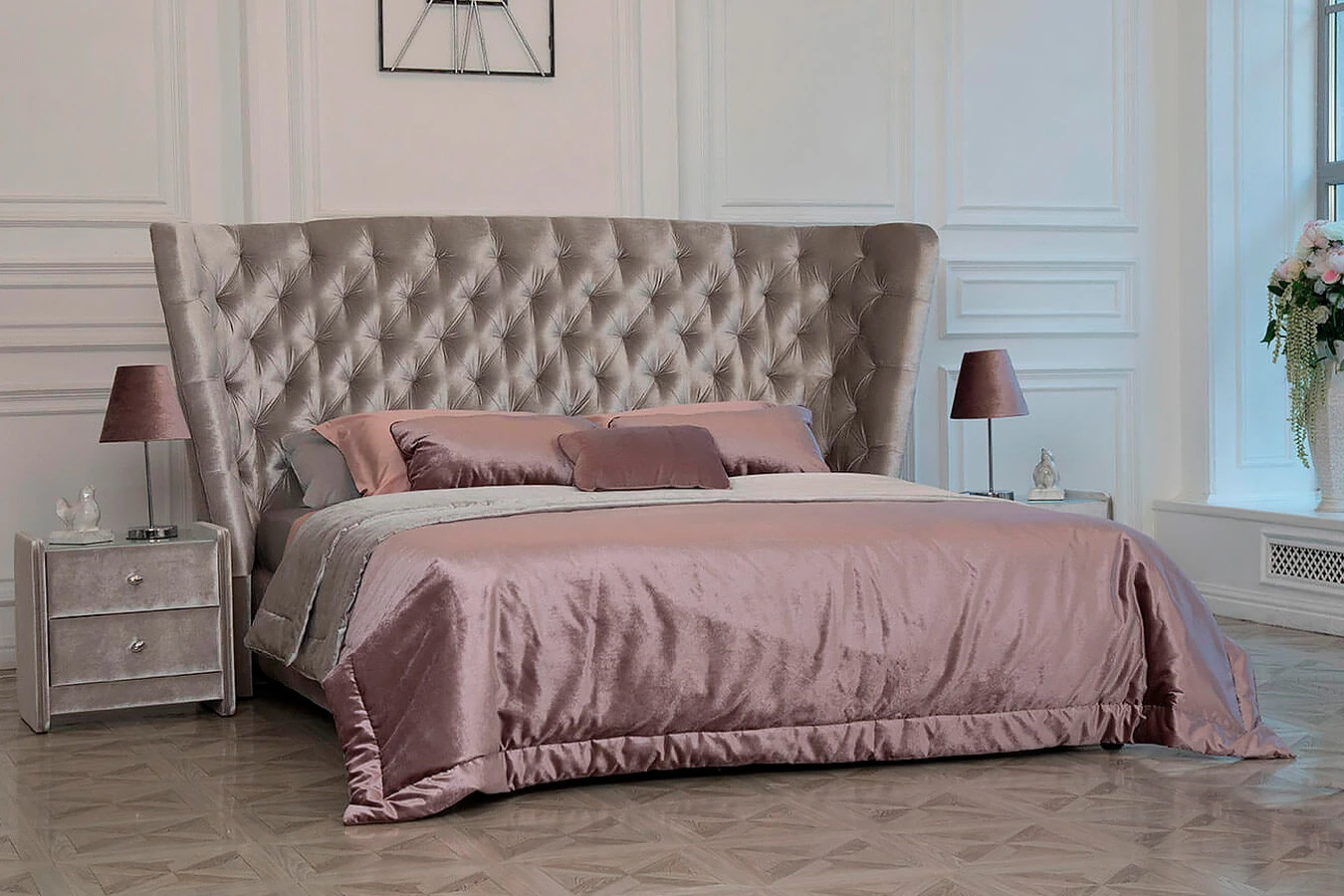 Мягкая кровать Sofia с высоким изголовьем Askona фото - 1 - большое изображение