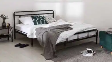 Металлическая кровать Avinon, цвет черный в спальню Askona фотография товара - 1 - превью