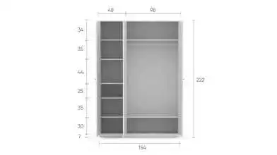 Шкаф трехдверный с зеркалом Neva, цвет: Белый премиум фото - 5 - превью