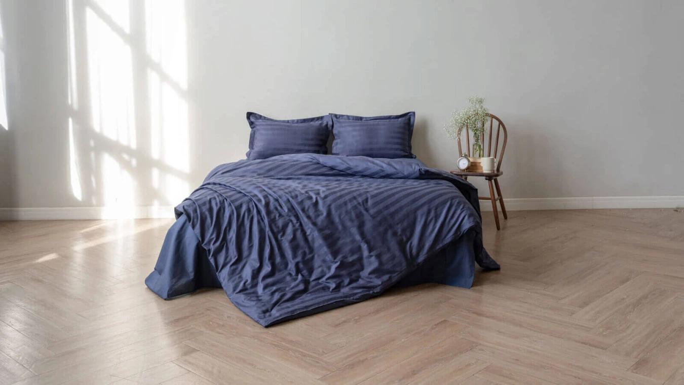 Постельное белье Askona Comfort Stripe, цвет Глубокий синий Askona фото - 2 - большое изображение