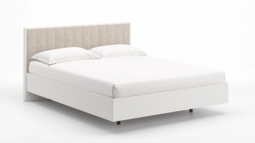 Кровать Jessica, цвет Белый текстурный с мягким изголовьем Askona фото - 1