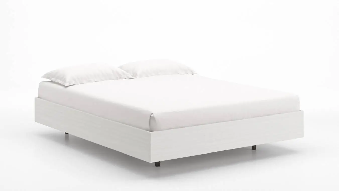 Кровать Bet, цвет Белый текстурный из лдсп без изголовья Askona фото - 2 - большое изображение