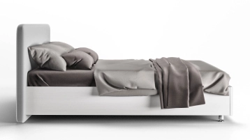 Мягкая кровать Bliss, цвет Белый премиум на высоких ножках с прямым изголовьем Askona фотография товара - 3