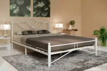 Кованая кровать LUARA, цвет белый в спальню Askona фотография товара - 1 - превью