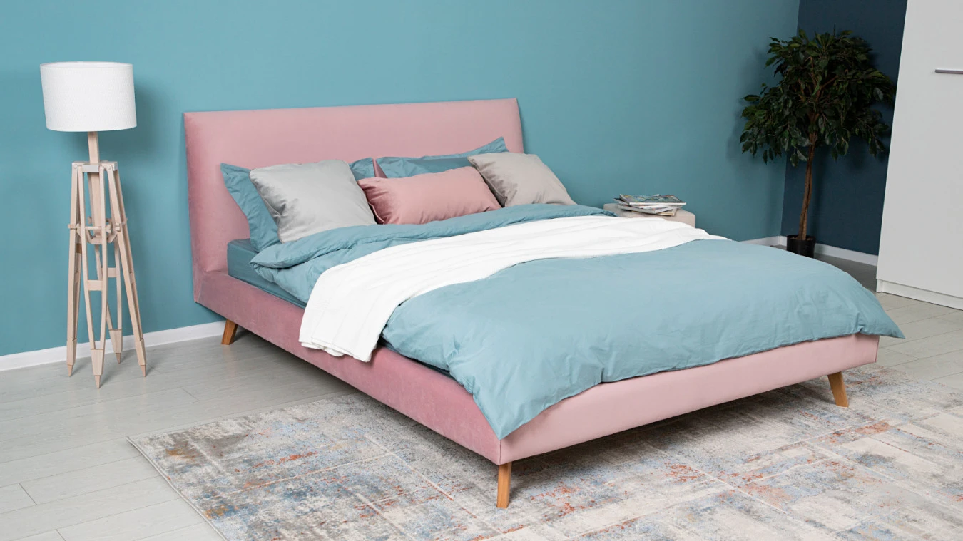 Мягкая кровать Ivona в скандинавском стиле фото - 1 - большое изображение