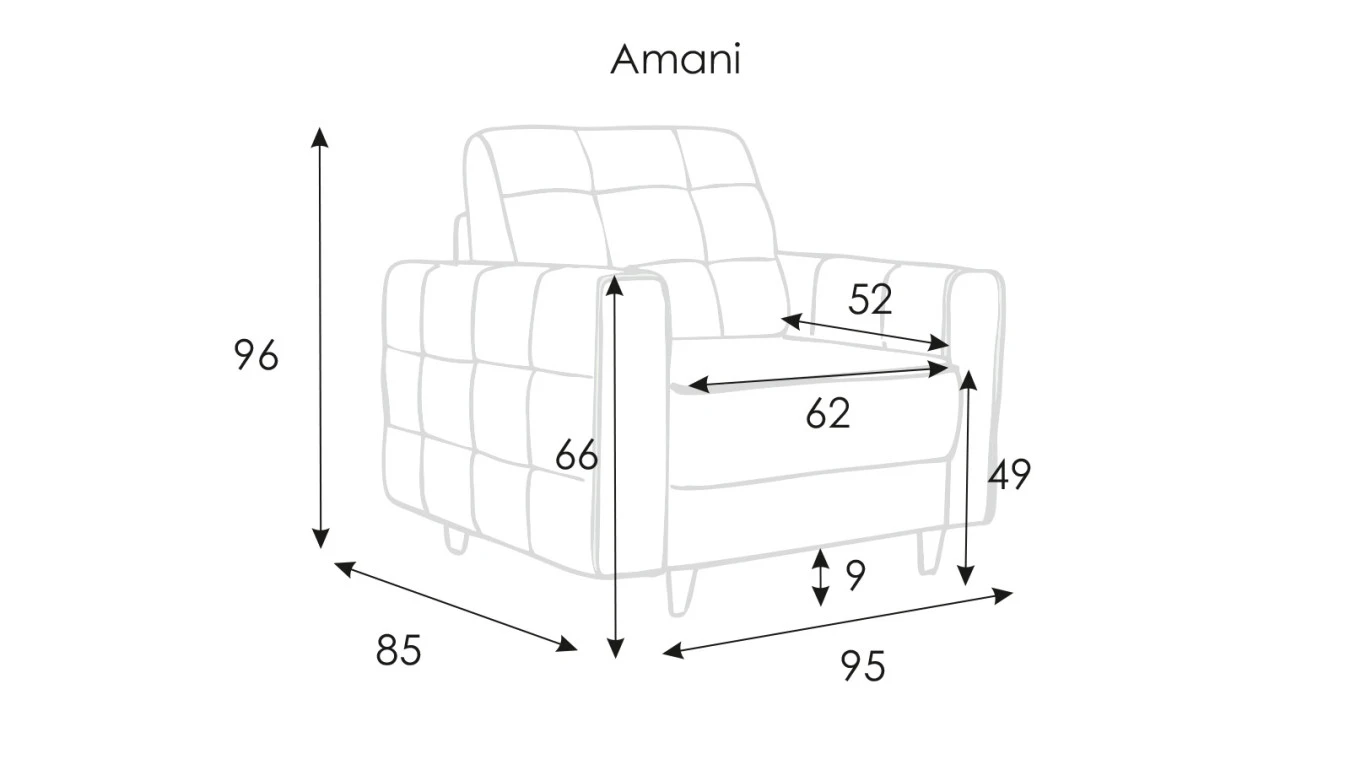 Кресло AMANI с широкими подлокотниками картинка - 12 - большое изображение