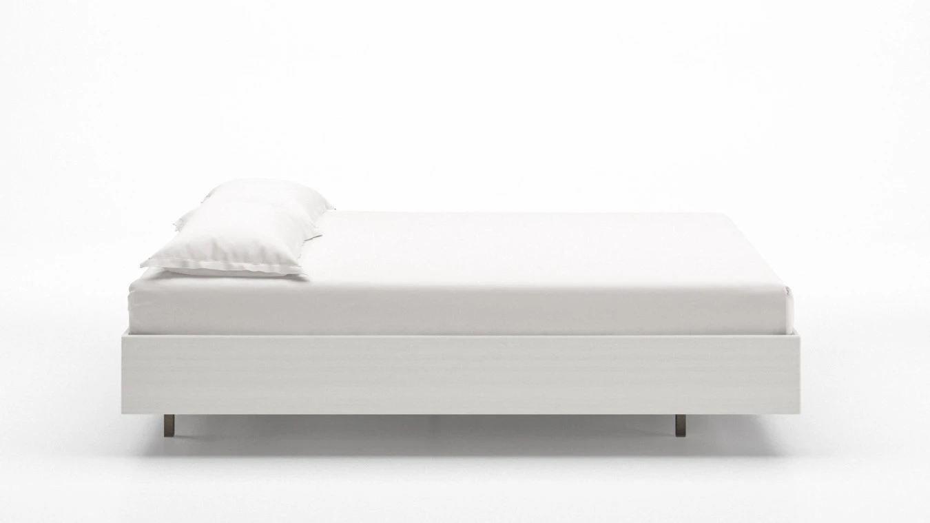 Кровать Bet, цвет Белый текстурный из лдсп без изголовья Askona фото - 4 - большое изображение