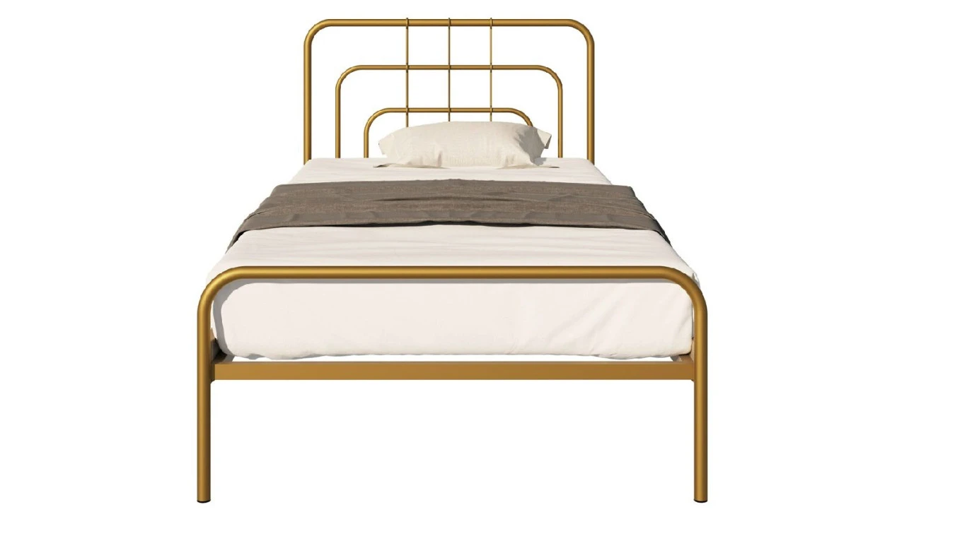 Металлическая кровать Modena Old gold mat в спальню Askona фотография товара - 11 - большое изображение