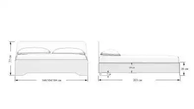 Кровать Artis, цвет Белый премиум из лдсп с изголовьем Askona фотография товара - 6 - превью