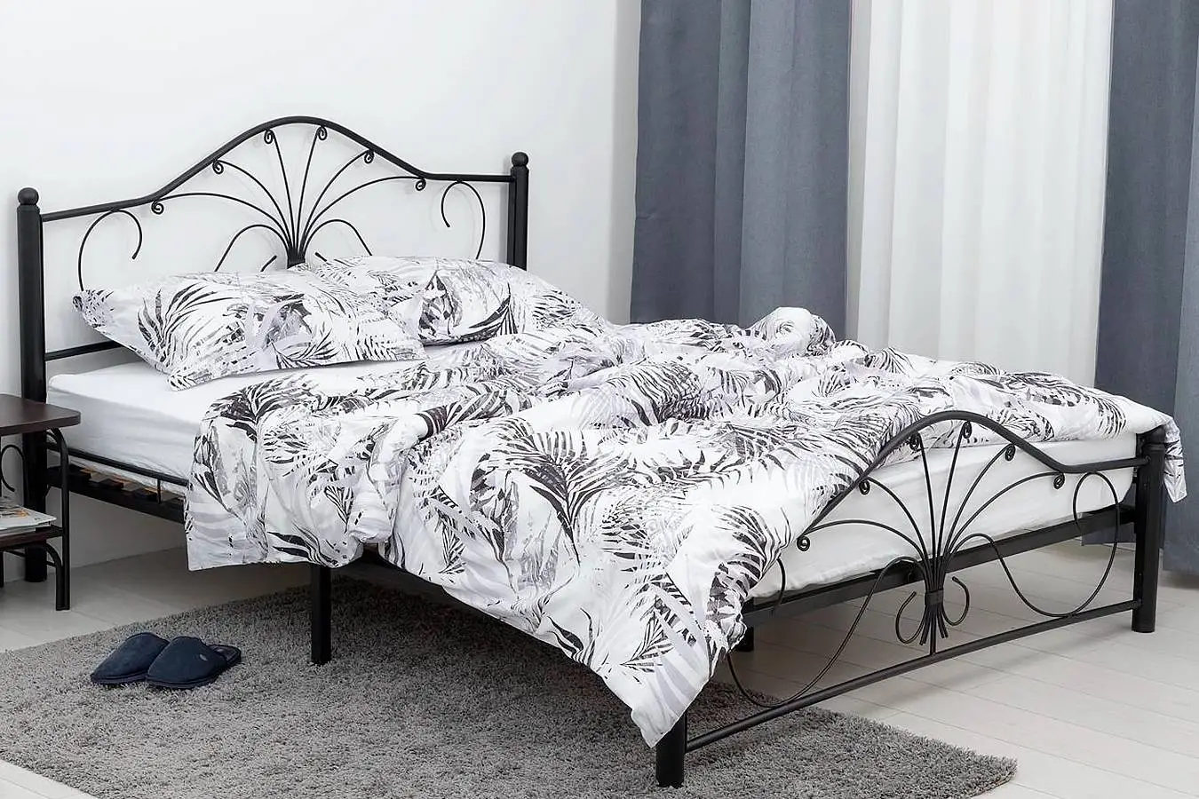 Железная кровать Provance, цвет чёрный Askona - 5 - большое изображение