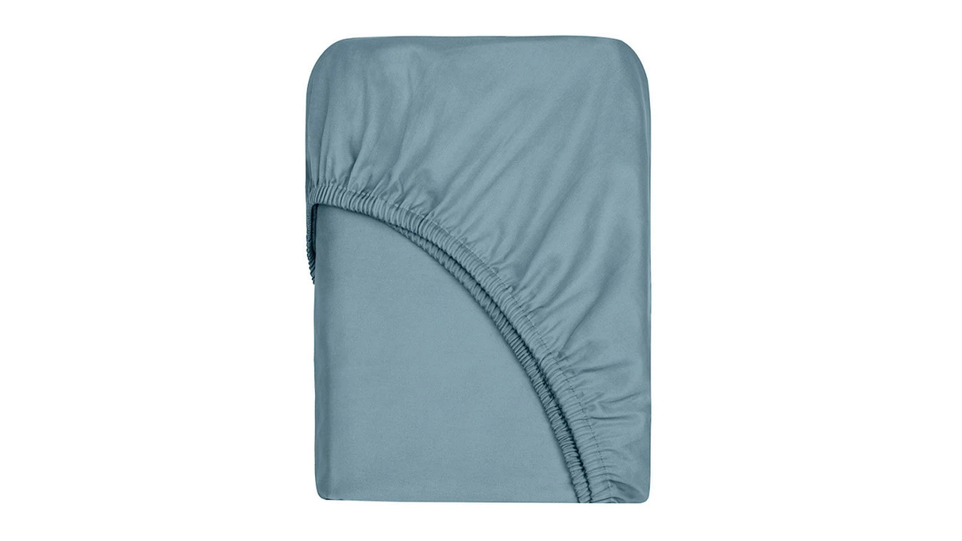 Простынь на резинке Solid Tencel, цвет Пыльный голубой Askona фото - 1 - большое изображение