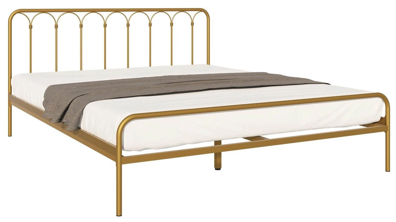 Металлическая кровать Corsa old gold mat в спальню Askona фотография товара - 3 - большое изображение