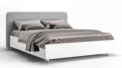 Мягкая кровать Bliss, цвет Белый премиум на высоких ножках с прямым изголовьем Askona фотография товара - 2 - превью