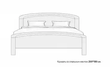 Деревянная кровать Regina, цвет темный орех - 2 - превью