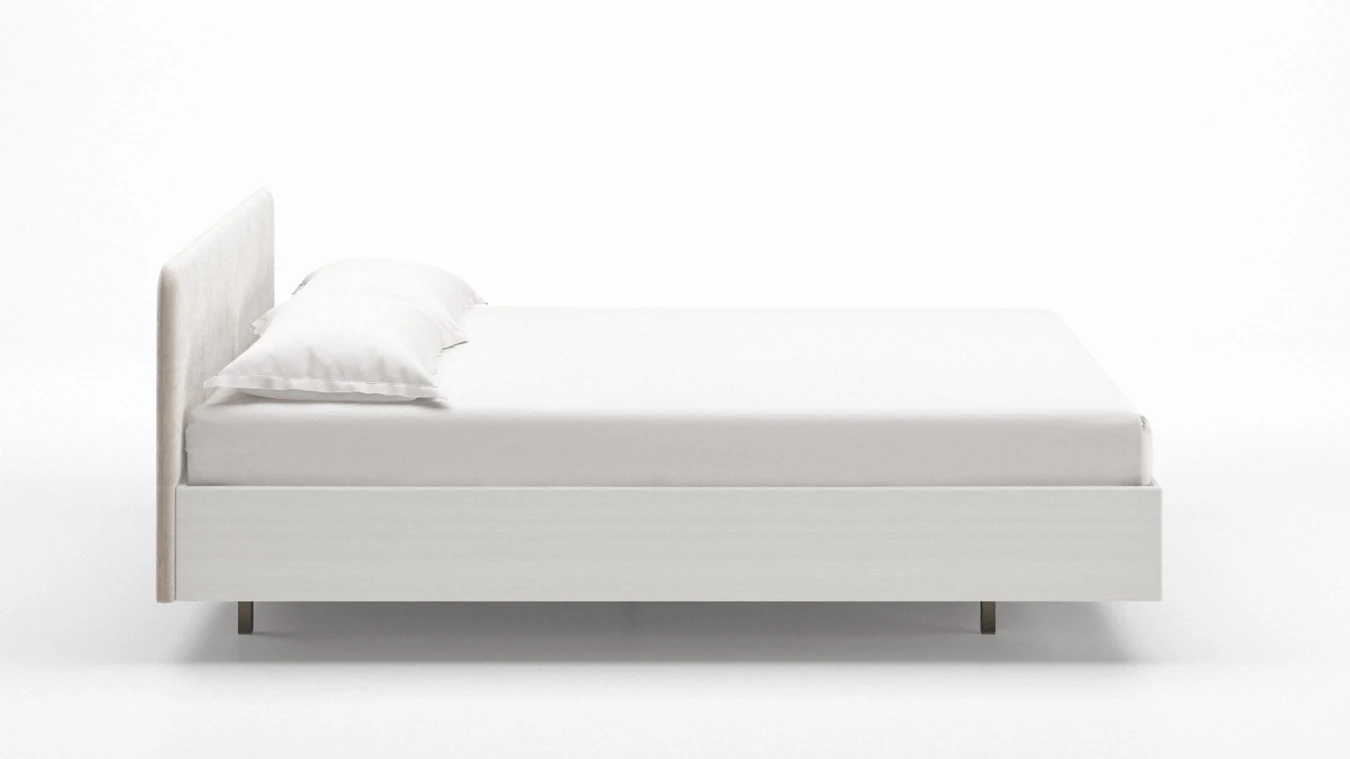 Кровать Gretta, цвет Белый текстурный из лдсп с мягким изголовьем Askona фото - 4 - большое изображение