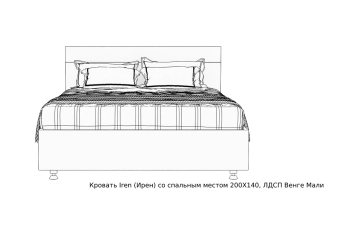 Кровать Iren, цвет Белый премиум из лдсп - 2