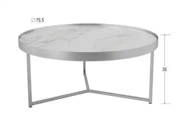 Журнальный столик Oklend, цвет белый/хром фото - 6 - превью