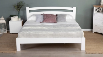Деревянная кровать Viola, цвет Белый фактурный в спальню Askona фото - 0