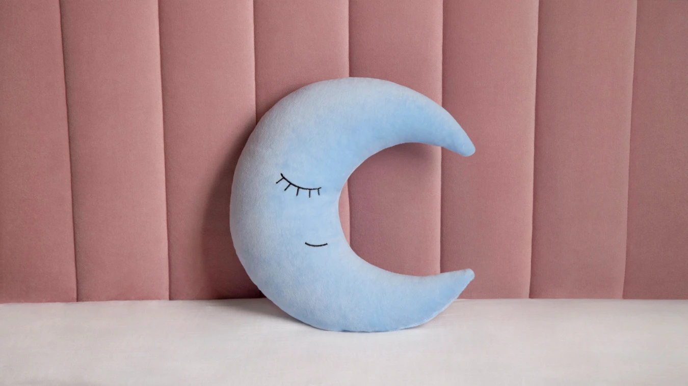 Подушка декоративная Луна голубая картинка - 1 - большое изображение