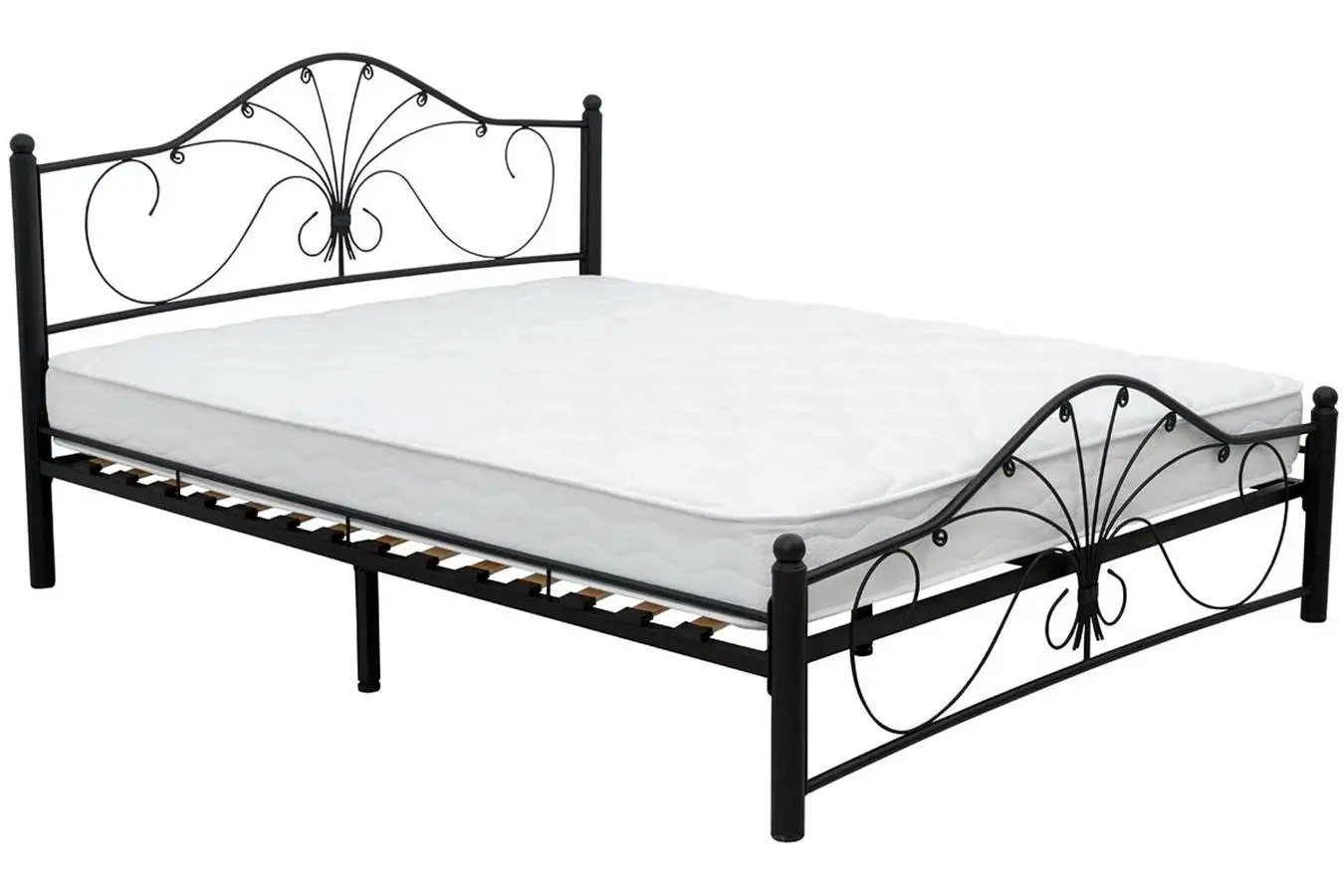 Железная кровать Provance, цвет чёрный Askona - 9 - большое изображение