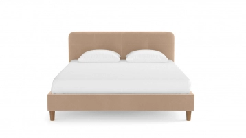 Мягкая кровать Minty на деревянных высоких ножках с прямым изголовьем Askona фото - 1