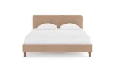 Мягкая кровать Minty на деревянных высоких ножках с прямым изголовьем Askona фото - 2 - превью