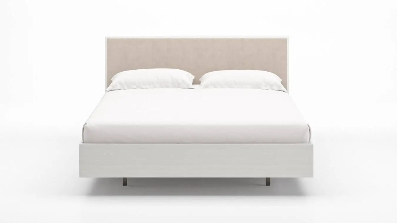 Кровать Jessica, цвет Белый текстурный с мягким изголовьем Askona фото - 3 - большое изображение
