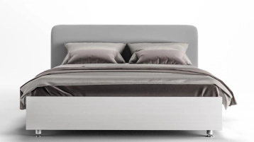 Мягкая кровать Bliss, цвет Белый премиум на высоких ножках с прямым изголовьем Askona фотография товара - 4