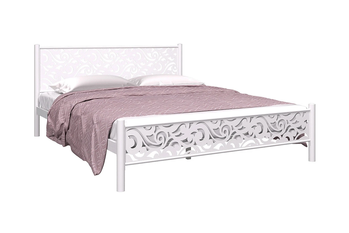 Кровать с коваными элементами Parma, цвет Белый шагрень Askona фотография товара - 3 - большое изображение