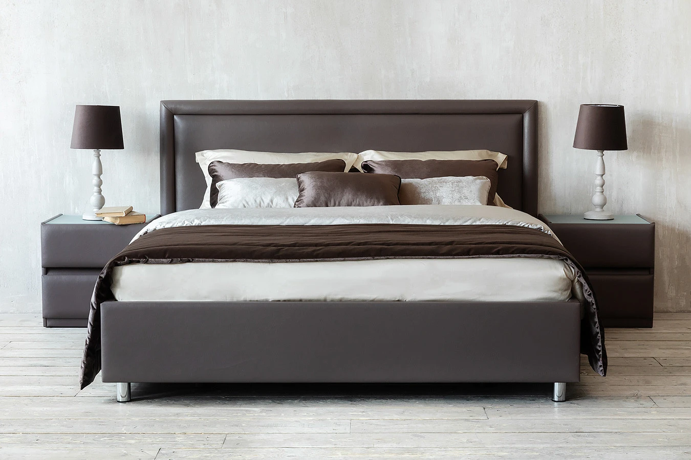 Кровать Domenico с мягкой обивкой Askona фото - 2 - большое изображение