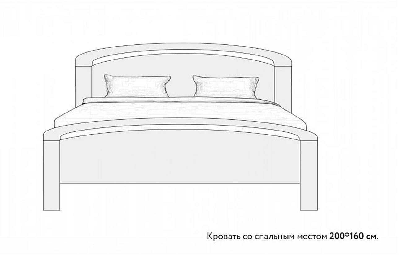 Деревянная кровать Regina, цвет светлый орех - 20 - большое изображение