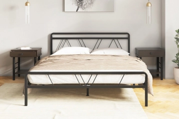 Металлическая кровать Cassis, цвет черный в спальню Askona фотография товара - 2
