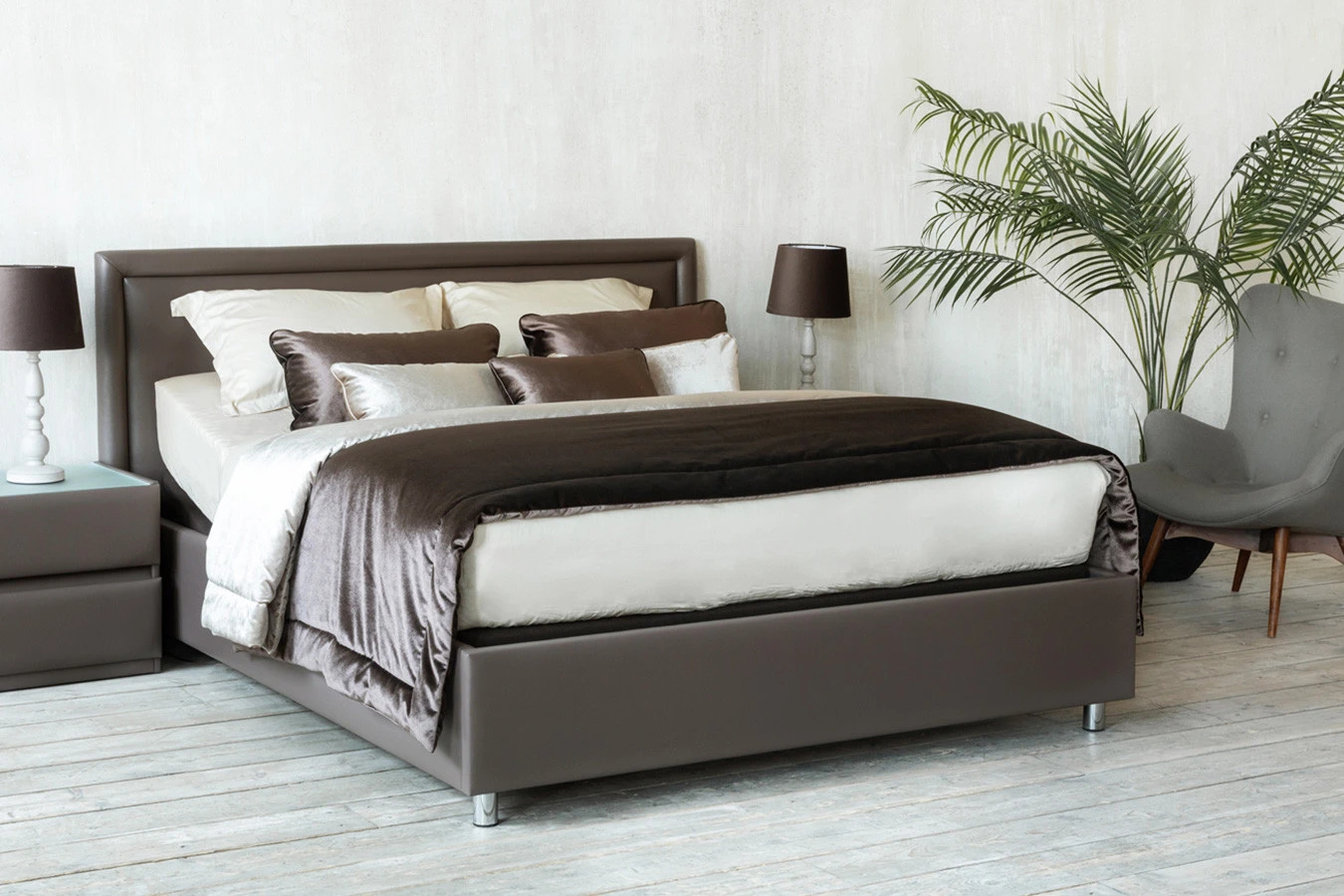 Кровать Domenico с мягкой обивкой Askona фото - 11 - большое изображение