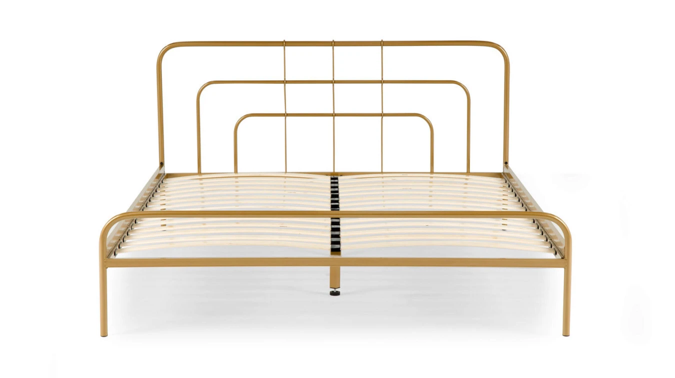 Металлическая кровать Modena Old gold mat в спальню Askona фотография товара - 6 - большое изображение