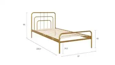 Металлическая кровать Modena Old gold mat в спальню Askona фотография товара - 9 - превью