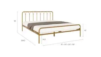 Металлическая кровать Corsa old gold mat в спальню Askona фотография товара - 7 - превью