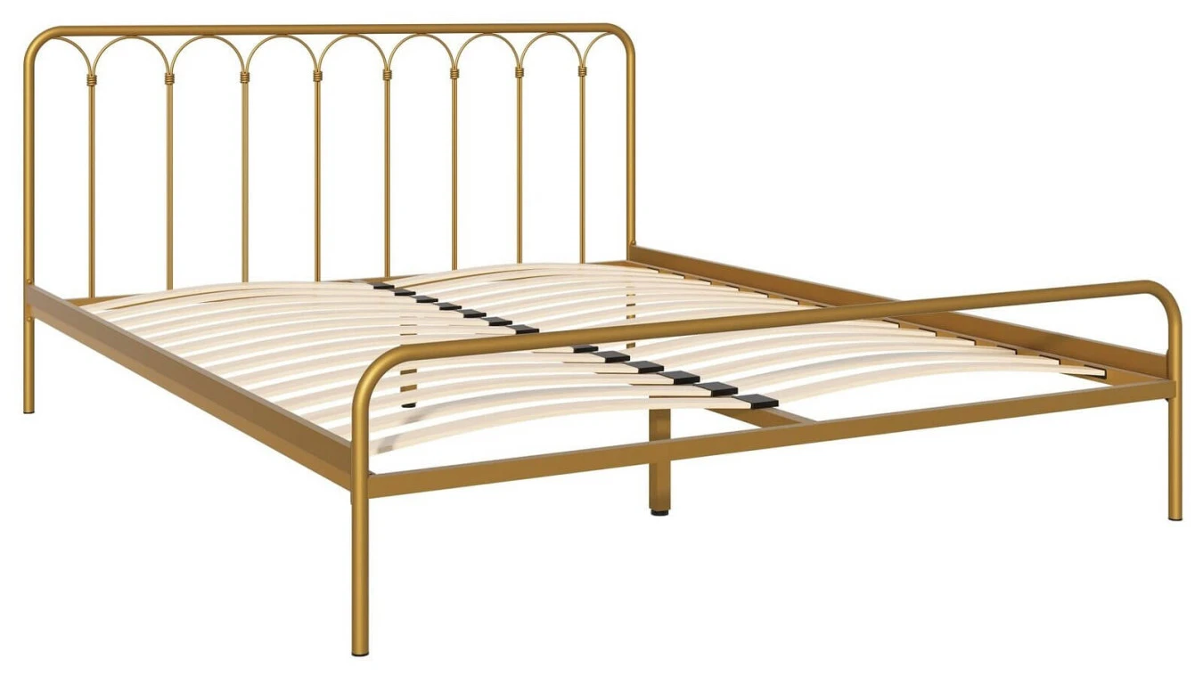 Металлическая кровать Corsa old gold mat в спальню Askona фотография товара - 5 - большое изображение