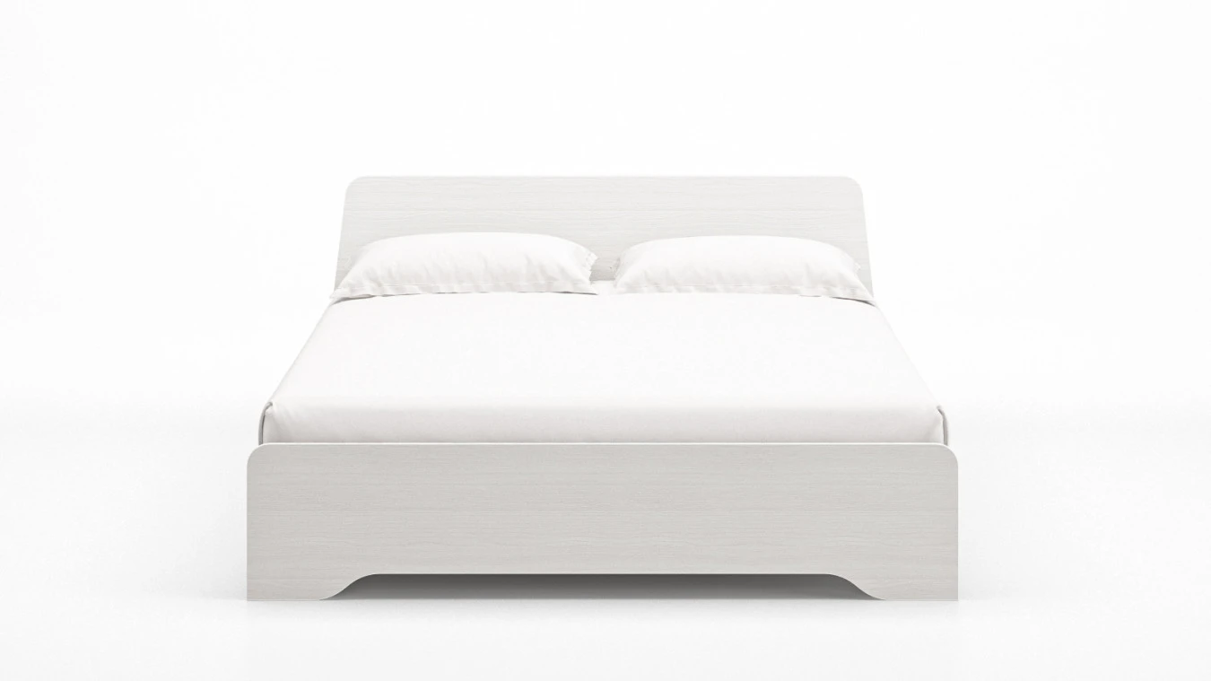 Кровать Artis, цвет Белый премиум из лдсп с изголовьем Askona фотография товара - 5 - большое изображение